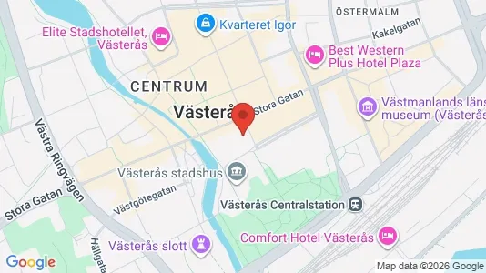 Kontorslokaler att hyra i Västerås - kort over placeringen