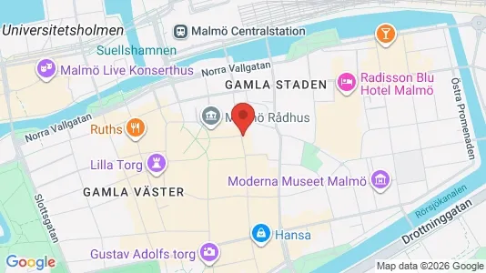 Kontorslokaler att hyra i Malmö Centrum - kort over placeringen