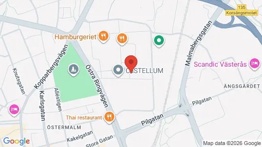 Coworking spaces att hyra i Västerås - kort over placeringen
