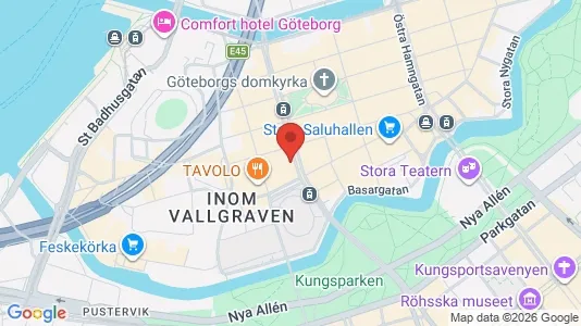 Kontorslokaler att hyra i Göteborg Centrum - kort over placeringen