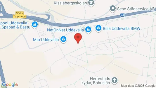 Affärslokaler till försäljning i Uddevalla - kort over placeringen