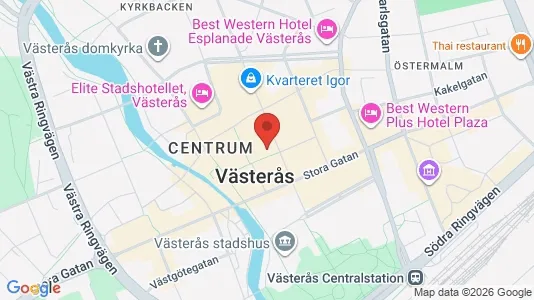 Kontorslokaler att hyra i Västerås - kort over placeringen