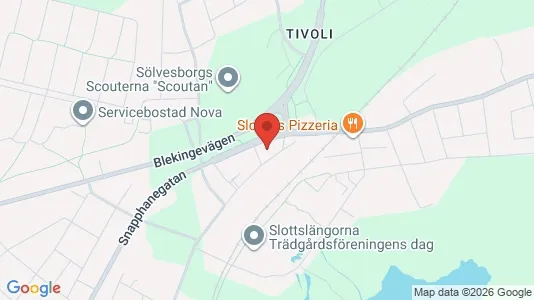 Affärslokaler till försäljning i Sölvesborg - kort over placeringen
