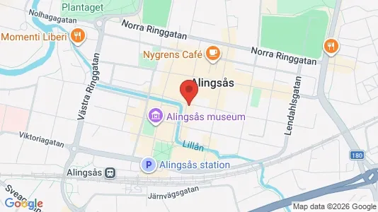 Affärslokaler att hyra i Alingsås - kort over placeringen