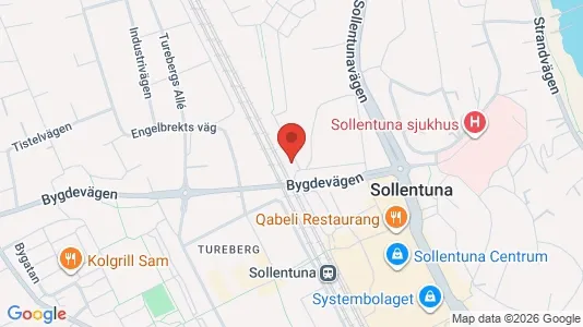 Affärslokaler att hyra i Sollentuna - kort over placeringen