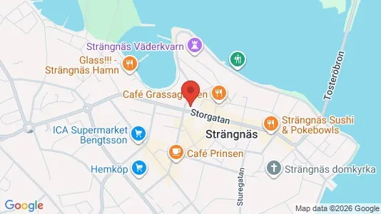 Affärslokaler att hyra i Strängnäs - kort over placeringen