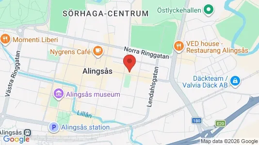 Affärslokaler att hyra i Alingsås - kort over placeringen