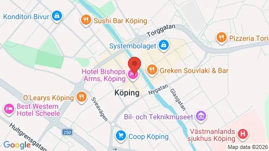 Affärslokaler att hyra i Köping - kort over placeringen