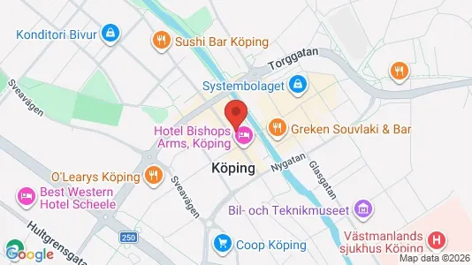Affärslokaler att hyra i Köping - kort over placeringen