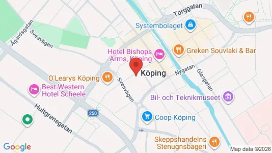 Affärslokaler att hyra i Köping - kort over placeringen