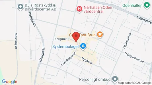 Affärslokaler att hyra i Falköping - kort over placeringen