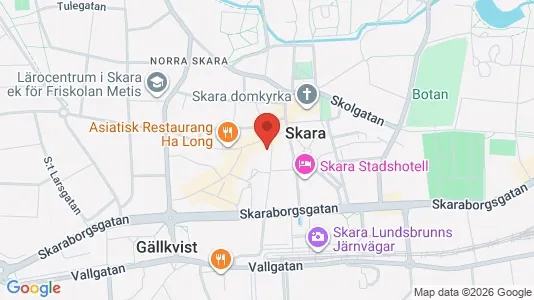 Affärslokaler att hyra i Skara - kort over placeringen