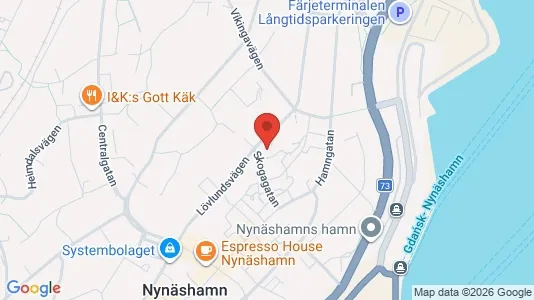 Affärslokaler att hyra i Nynäshamn - kort over placeringen