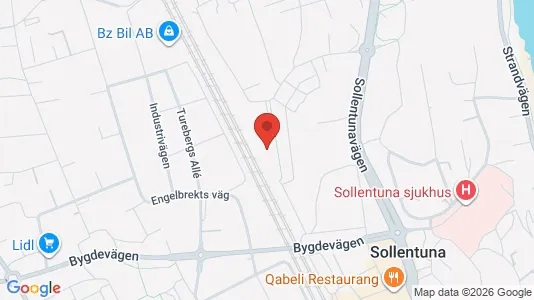 Affärslokaler att hyra i Sollentuna - kort over placeringen