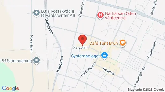 Affärslokaler att hyra i Falköping - kort over placeringen