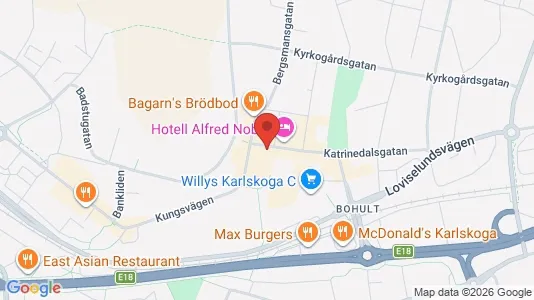 Affärslokaler att hyra i Karlskoga - kort over placeringen