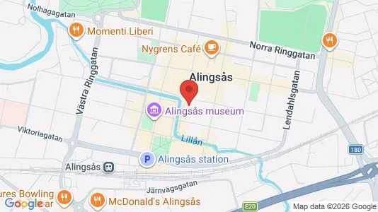 Affärslokaler att hyra i Alingsås - kort over placeringen