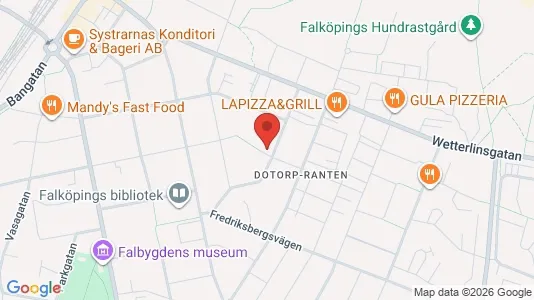 Affärslokaler att hyra i Falköping - kort over placeringen