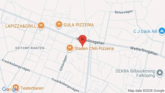 Affärslokaler att hyra i Falköping - kort over placeringen