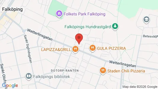 Affärslokaler att hyra i Falköping - kort over placeringen