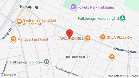 Affärslokaler att hyra i Falköping - kort over placeringen