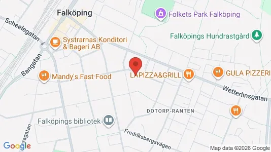 Affärslokaler att hyra i Falköping - kort over placeringen
