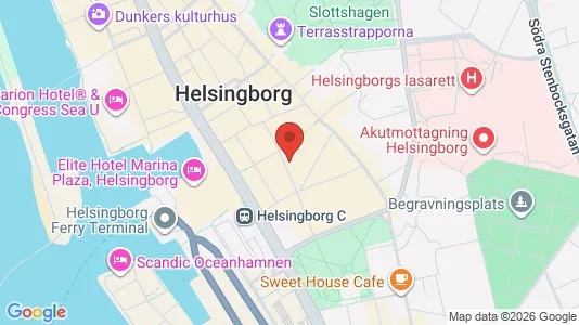 Affärslokaler att hyra i Helsingborg - kort over placeringen