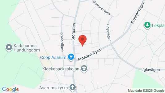 Affärslokaler att hyra i Karlshamn - kort over placeringen