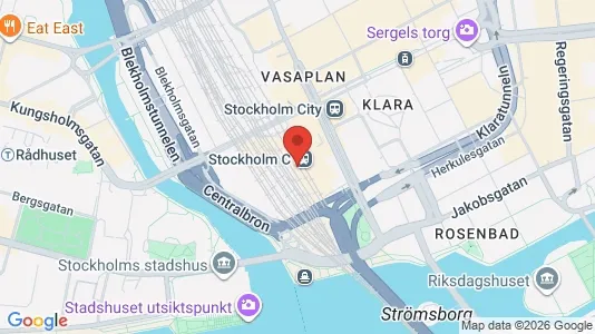 Kontorslokaler att hyra i Stockholm Innerstad - kort over placeringen