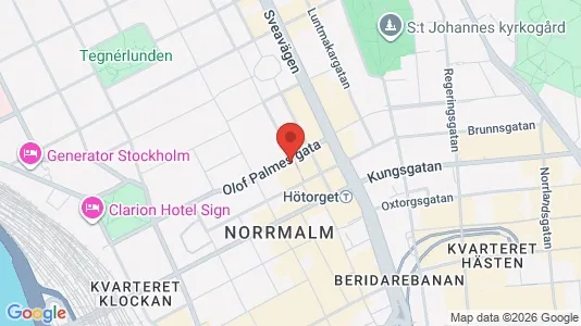 Kontorslokaler att hyra i Stockholm Innerstad - kort over placeringen