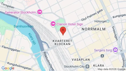 Kontorslokaler att hyra i Stockholm Innerstad - kort over placeringen