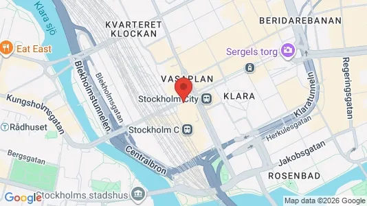 Kontorslokaler att hyra i Stockholm Innerstad - kort over placeringen