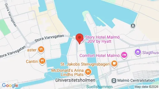 Kontorslokaler att hyra i Malmö Centrum - kort over placeringen