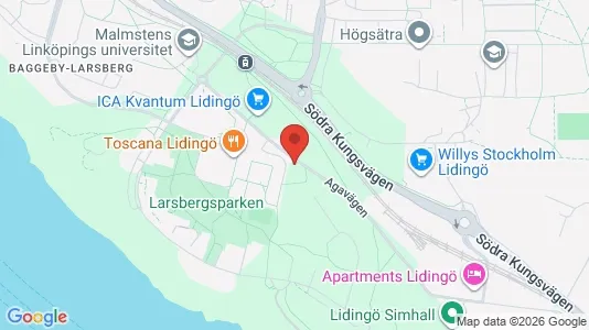 Affärslokaler att hyra i Lidingö - kort over placeringen