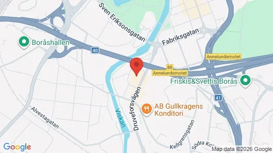 Lagerlokaler att hyra i Borås - kort over placeringen