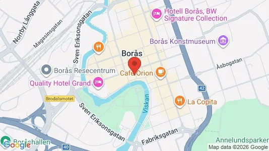Lagerlokaler att hyra i Borås - kort over placeringen