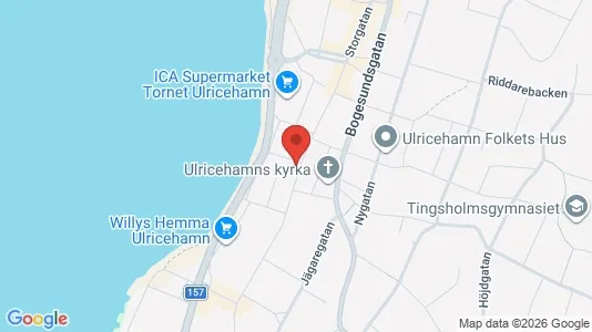 Lagerlokaler att hyra i Ulricehamn - kort over placeringen