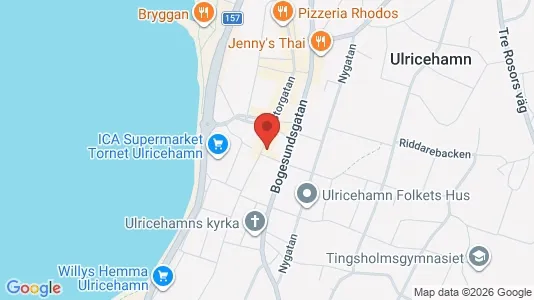 Lagerlokaler att hyra i Ulricehamn - kort over placeringen