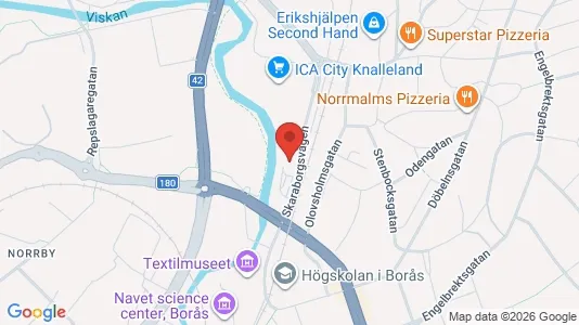 Coworking spaces att hyra i Borås - kort over placeringen