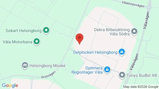 Kontorslokaler att hyra i Helsingborg - kort over placeringen