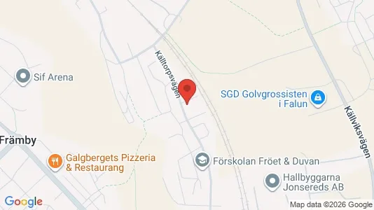 Affärslokaler att hyra i Falun - kort over placeringen