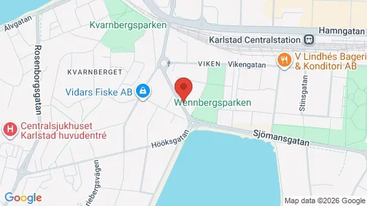 Affärslokaler att hyra i Karlstad - kort over placeringen