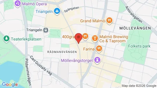 Affärslokaler att hyra i Malmö Centrum - kort over placeringen