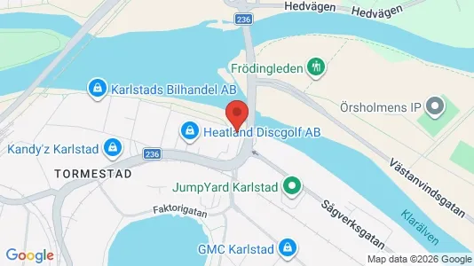 Affärslokaler att hyra i Karlstad - kort over placeringen