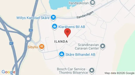 Affärslokaler att hyra i Karlstad - kort over placeringen