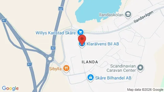 Affärslokaler att hyra i Karlstad - kort over placeringen