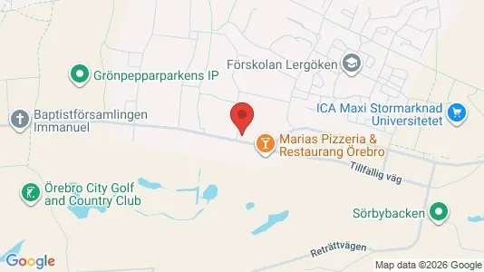 Affärslokaler att hyra i Örebro - kort over placeringen