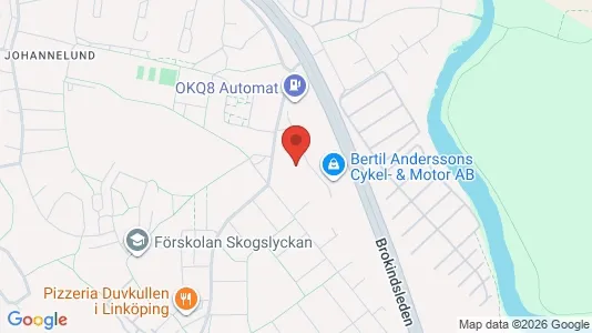 Affärslokaler att hyra i Linköping - kort over placeringen