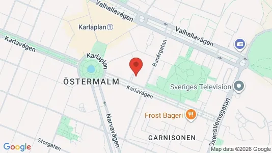 Kontorslokaler att hyra i Östermalm - kort over placeringen