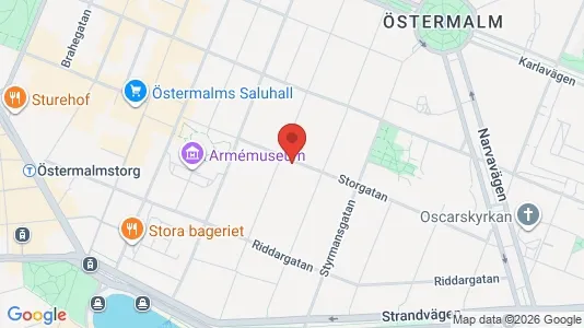 Kontorslokaler att hyra i Östermalm - kort over placeringen
